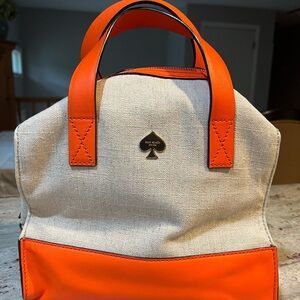 KATE SPADE LINCOLN SQUARE HANDBAG / ORANGE & CREAM / CROSSBODY